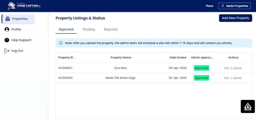 Listing free Property Home captain