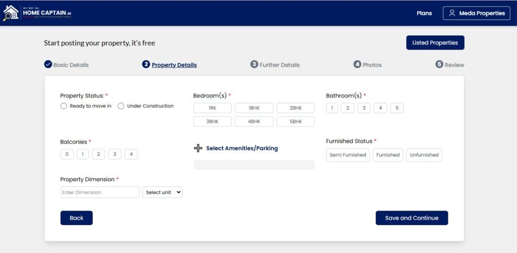 Listing free Property Home captain