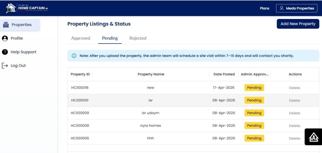 Listing free Property Home captain