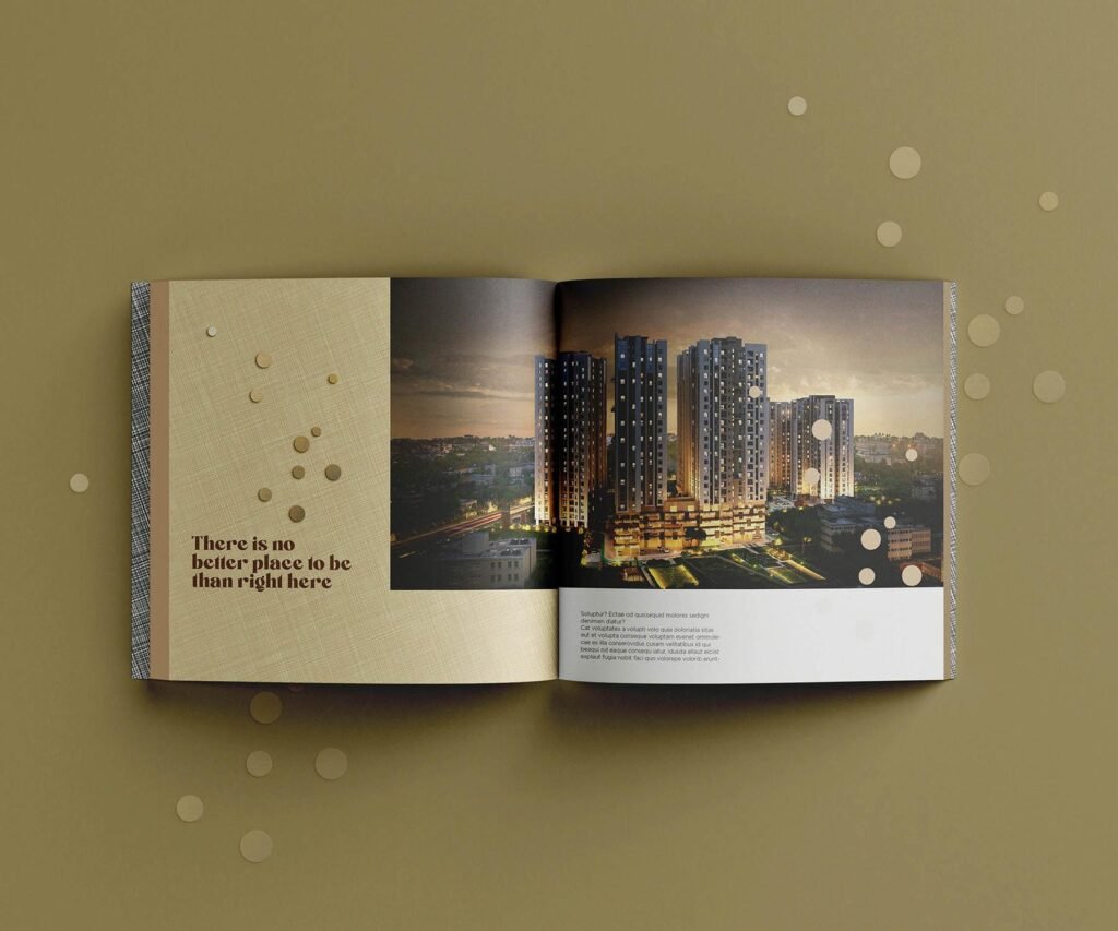 “Real estate brochure and banner design for project marketing”