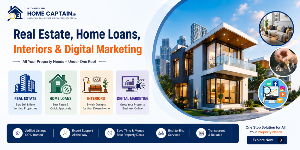 Real Estate, Home Loans, Interiors & Digital Marketing