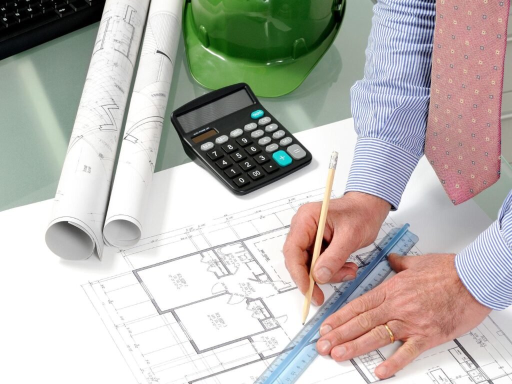 Modern house construction and architectural design.